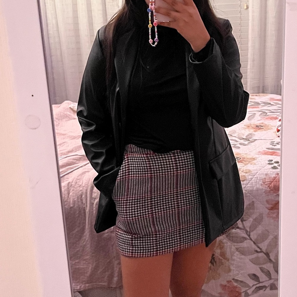 Black faux leather jacket
